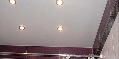 Натяжной сатиновый потолок в ванную 5 кв.м